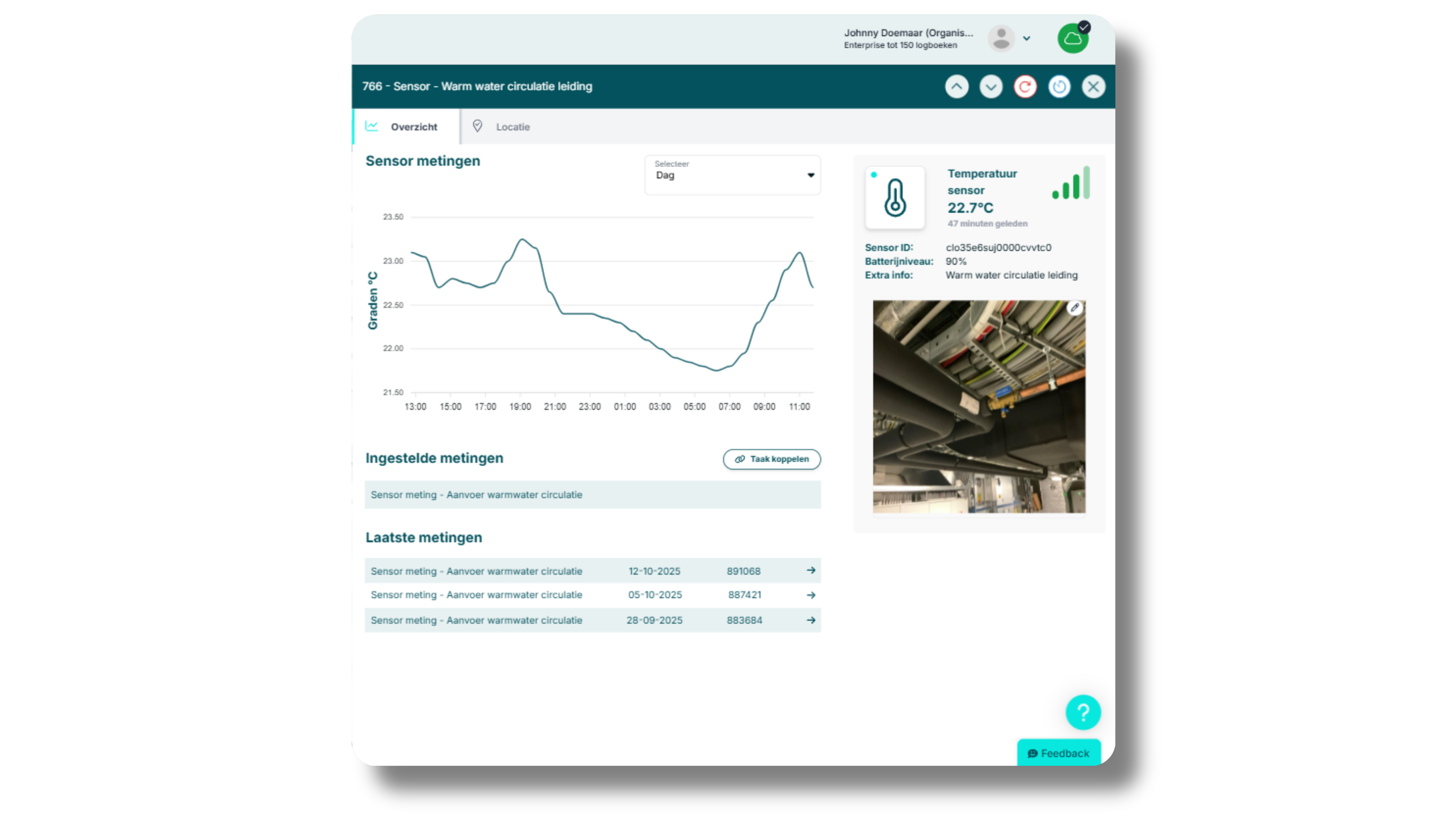 tjecco sensoring dashboard